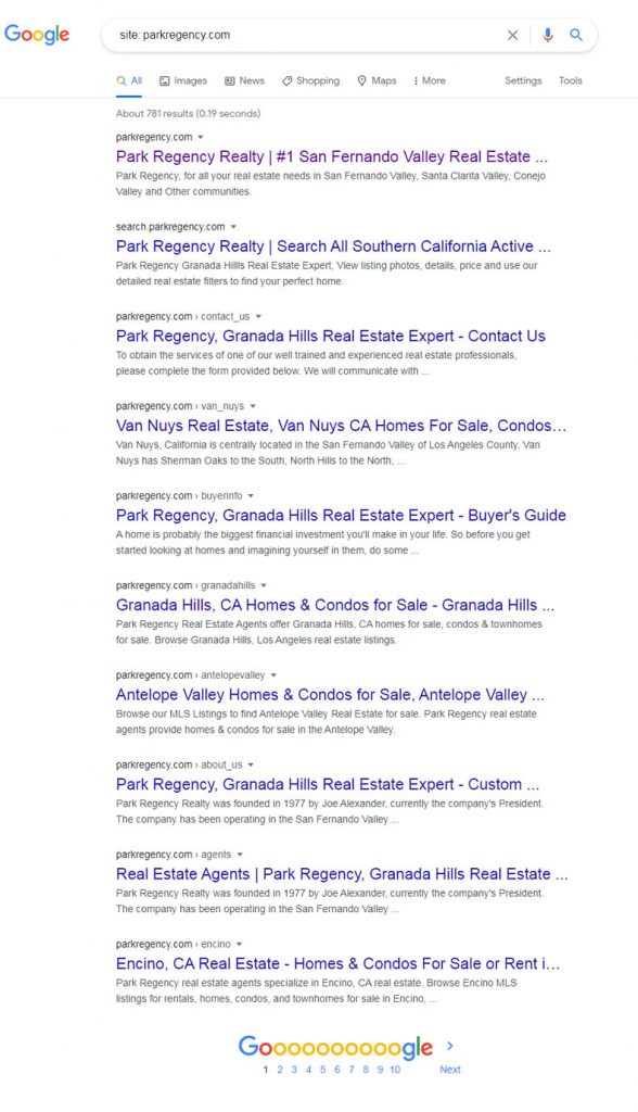 Park Regency Realty Search Results